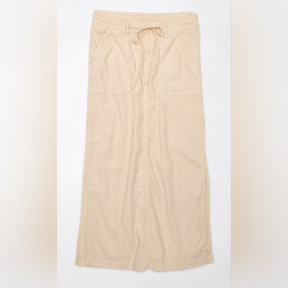 AE Dreamy Drape Linen Stretch Maxi Skirt - Picture 2 of 8